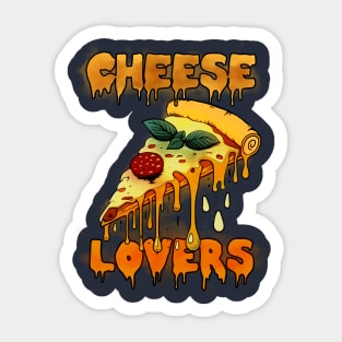 Text & Melting Cheese and Pizza Slice Sticker